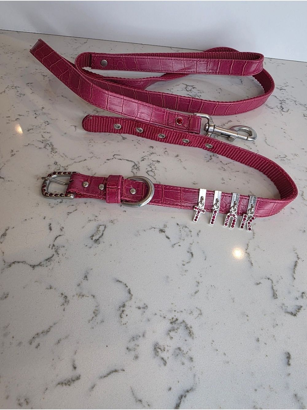 *4 For $25* Pink Collar And Leash Set "Tink"